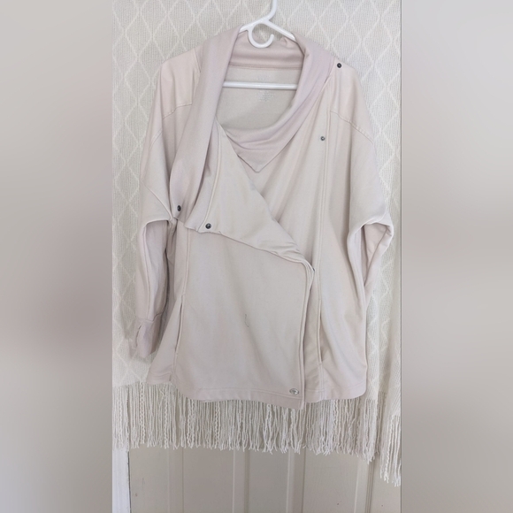 TAHARI Sport Wrap Sweater‎ Jacket with with faux leather on sleeves Size 2X - Picture 4 of 11